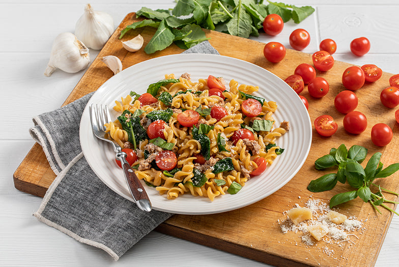 Italian Sausage, Kale & Cherry Tomato ZENB Pasta Toss Recipe