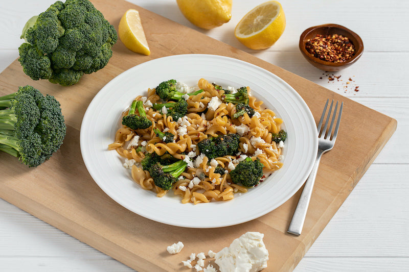 Spicy Roasted Broccoli with Lemon & ZENB Rotini Pasta Recipe