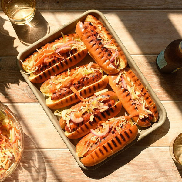 Vegan Carrot Veggie Dogs With Apple Cabbage Slaw