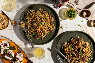 Oyster Mushroom and Radicchio ZENB Linguine