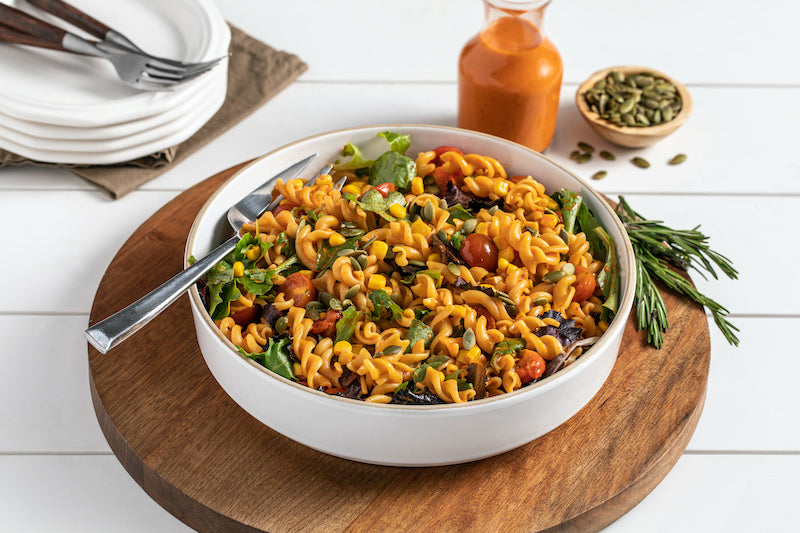 ZENB Rotini Pasta Salad with Grilled Summer Veggies & Harissa
